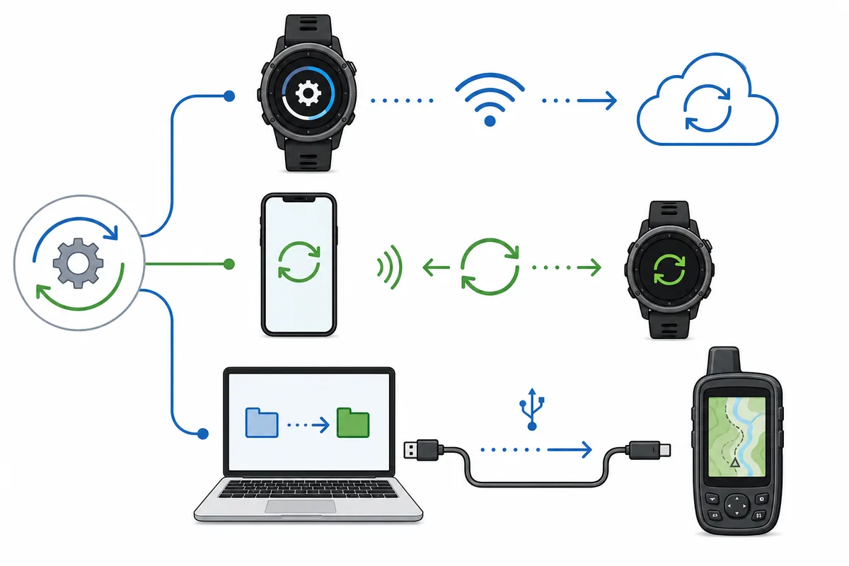 Mobile, Wi-Fi and supported desktop alternatives for Garmin device updates