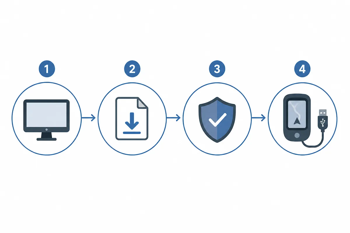 Diagramma editoriale di risoluzione dei problemi con compatibilità Windows, file di installazione, autorizzazione e collegamento USB come controlli separati